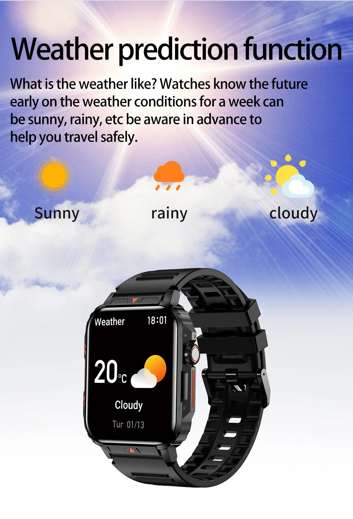 Military Men Smart Watch Health Monitor 2024