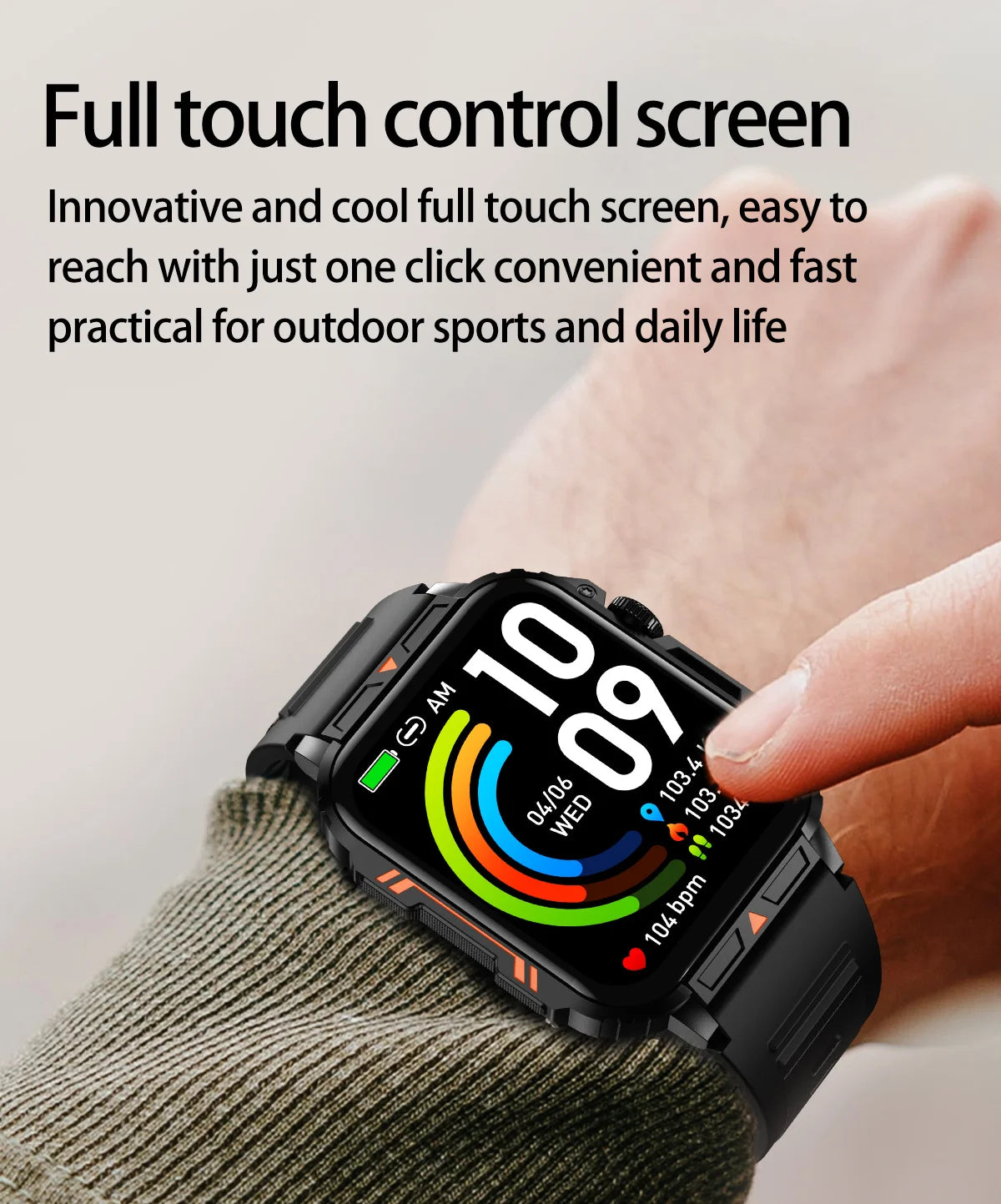 Military Men Smart Watch Health Monitor 2024