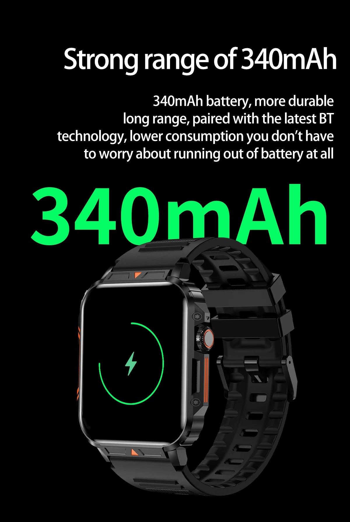 Military Men Smart Watch Health Monitor 2024