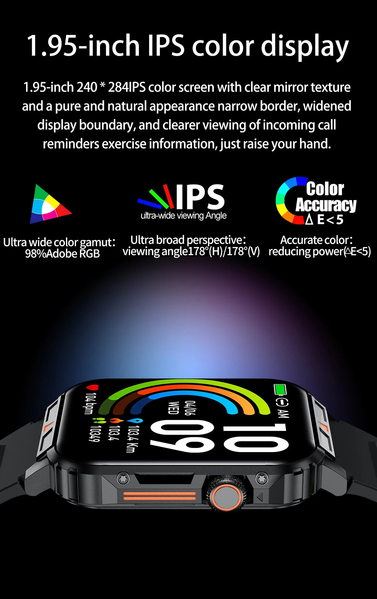 Military Men Smart Watch Health Monitor 2024