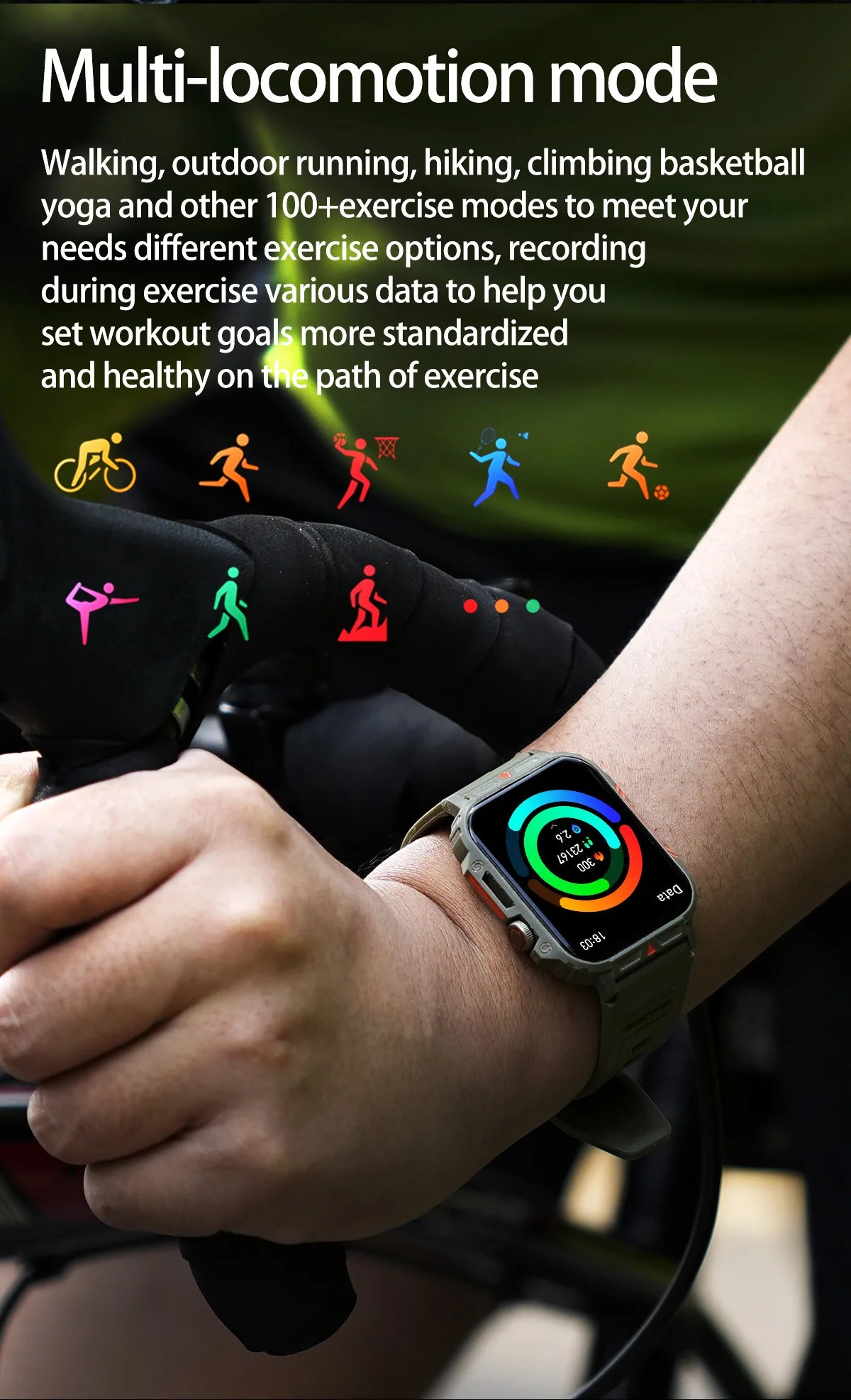 Military Men Smart Watch Health Monitor 2024