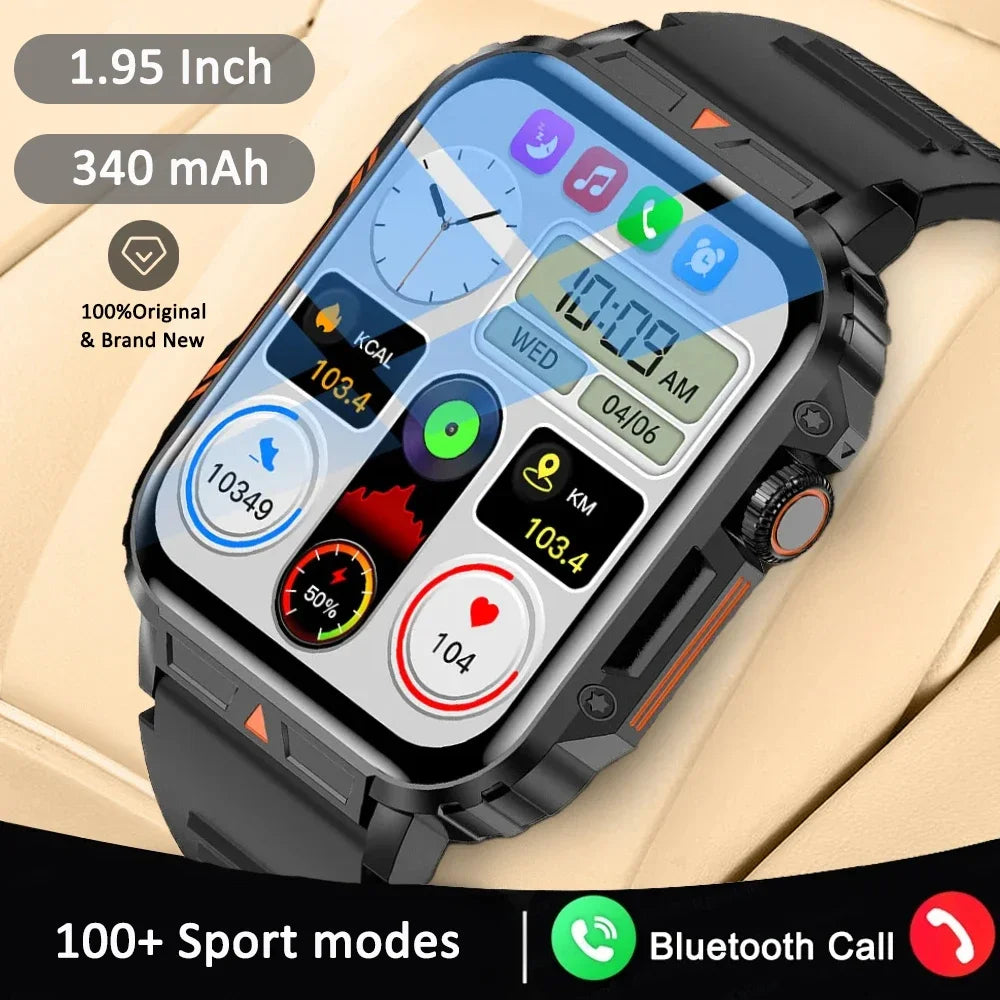 Military Men Smart Watch Health Monitor 2024